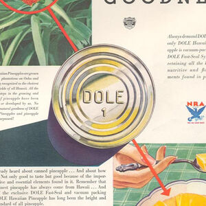 DOLE brand starts appearing on cans of pineapple and pineapple juice