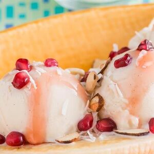Honey Pomegranate Banana Split 1000x383