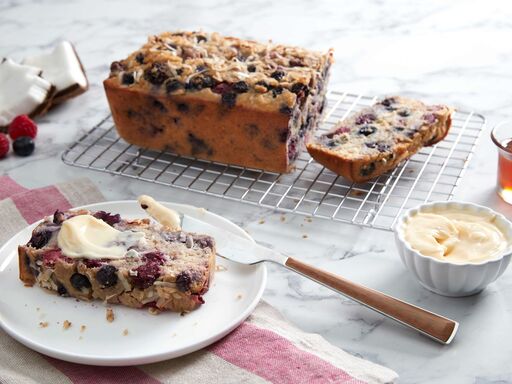 Berry-Coconut-Bread-with-Whipped-Honey-Butter