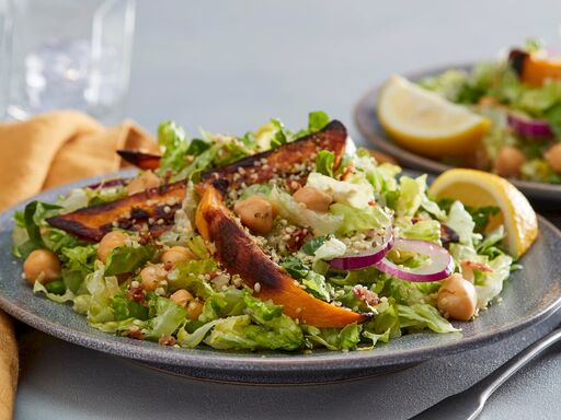 Charred-Sweet-Potato-Chickpea-Bacon-Caesar-Salad