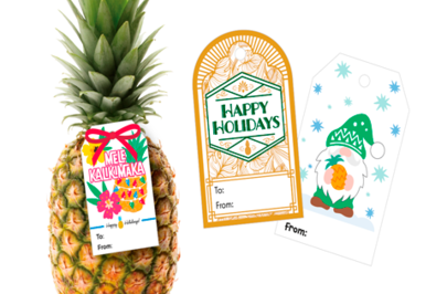 pineapple gift tags